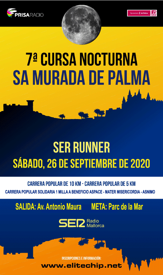 Palma acogerá la VII Cursa Nocturna “Sa Murada de Palma” 2020